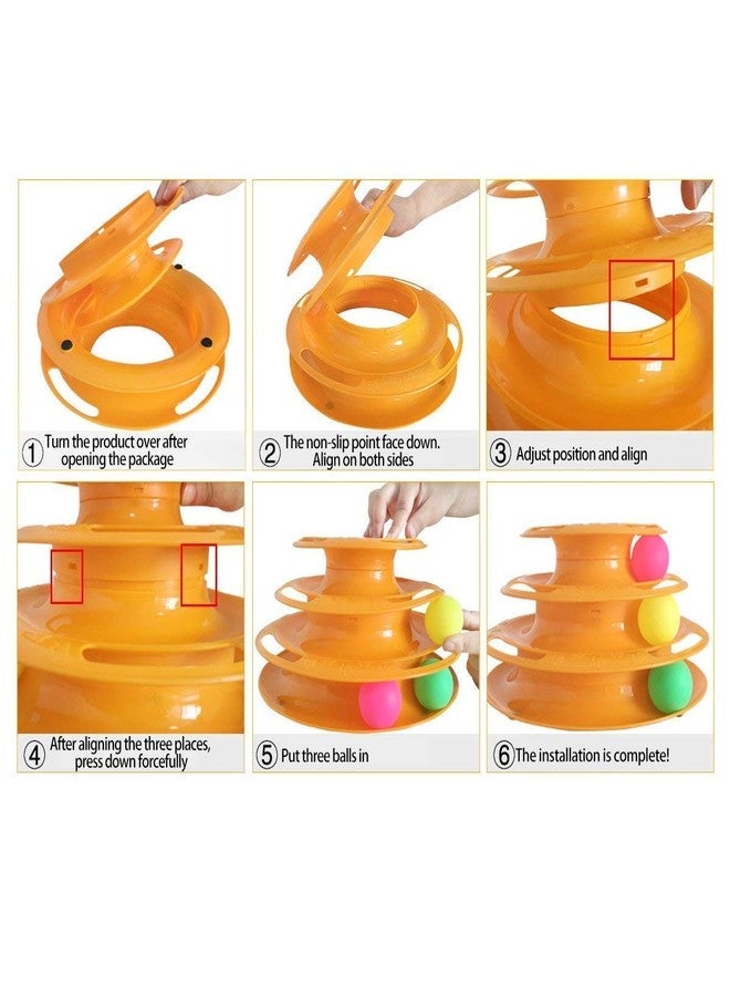 Smart Pups Interactive Tower of Tracks Plastic 3 Layers Pet Game Entertainment Turntable with Jute Rat face Toys Colour May Very Pack of 1 Pcs - Image 5